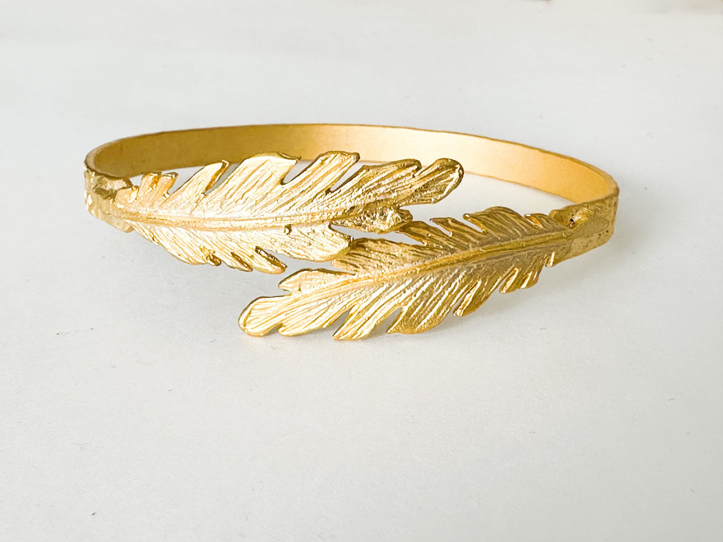 Gold Feathered Bracelet